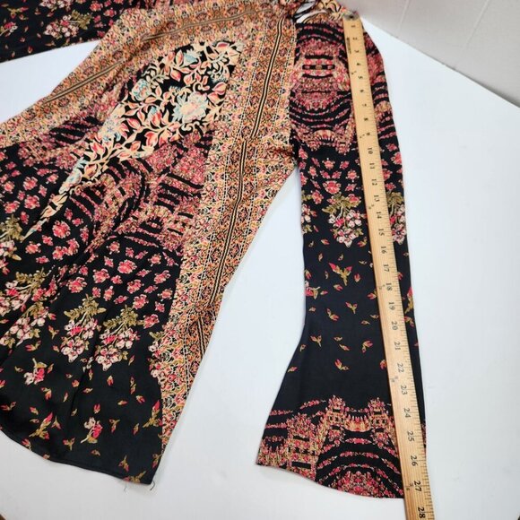 Free People Black Multi Boho Bell Sleeve Stevie Tunic Mini Dress Extra Small - Picture 13 of 16